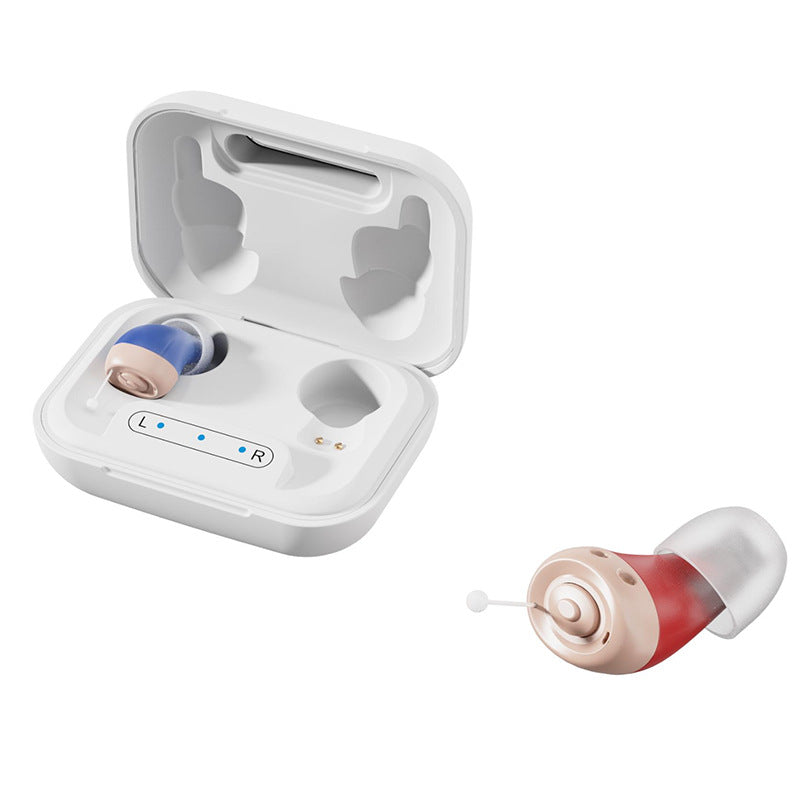 Rechargeable OTC Hearing Aids for Seniors - Wireless, Near Invisible, Mild to Moderate Hearing Loss, Noise Reduction, Comfortable Fit